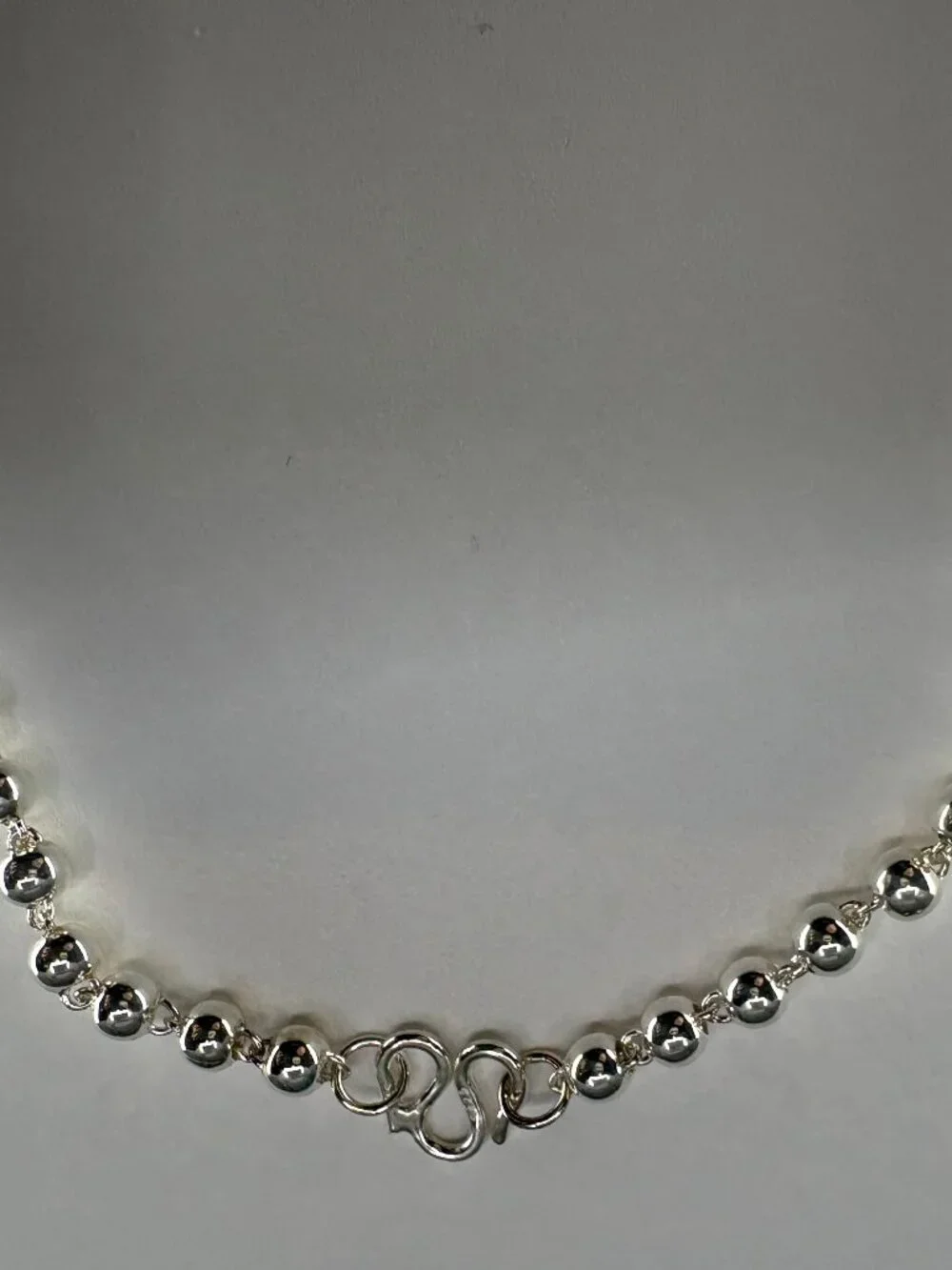 925 Sterling Silver Bead Chain Necklace 5mm Ball Choker 18